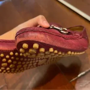 Gucci | Shoes | Gucci Driver Shoes In Burgundy Color Size 7  display picture 1